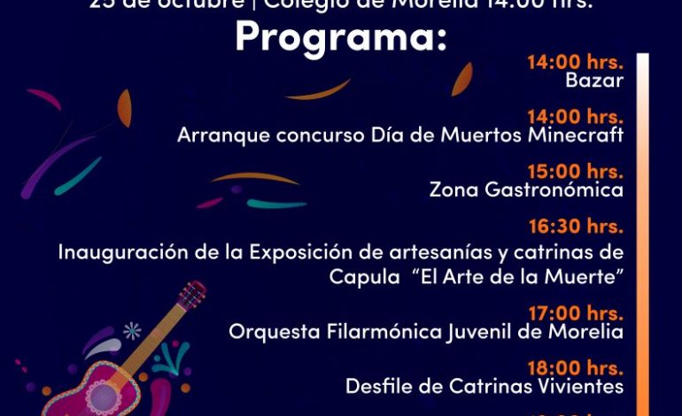 Colegio de Morelia ofrecerá programa de arte, cultura y tecnología en su celebración de Día de Muertos