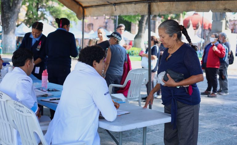 Vacúnate contra la influenza; SSM instala módulo en el Centro de Morelia