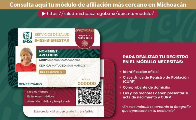 ¿Aún no tienes tu credencial del IMSS Bienestar? Anuncian fechas para tramitarla en Charo