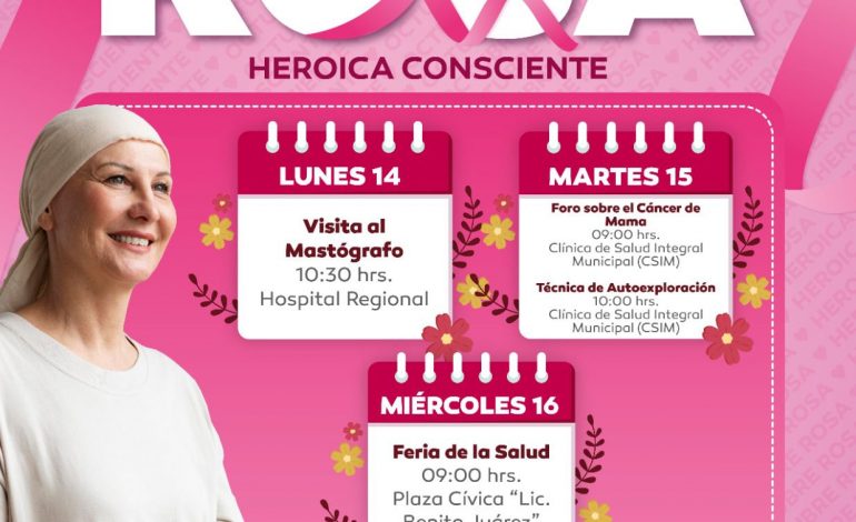 #GobiernoDeLaHeroica convoca a generar conciencia contra el cáncer de mama en octubre.