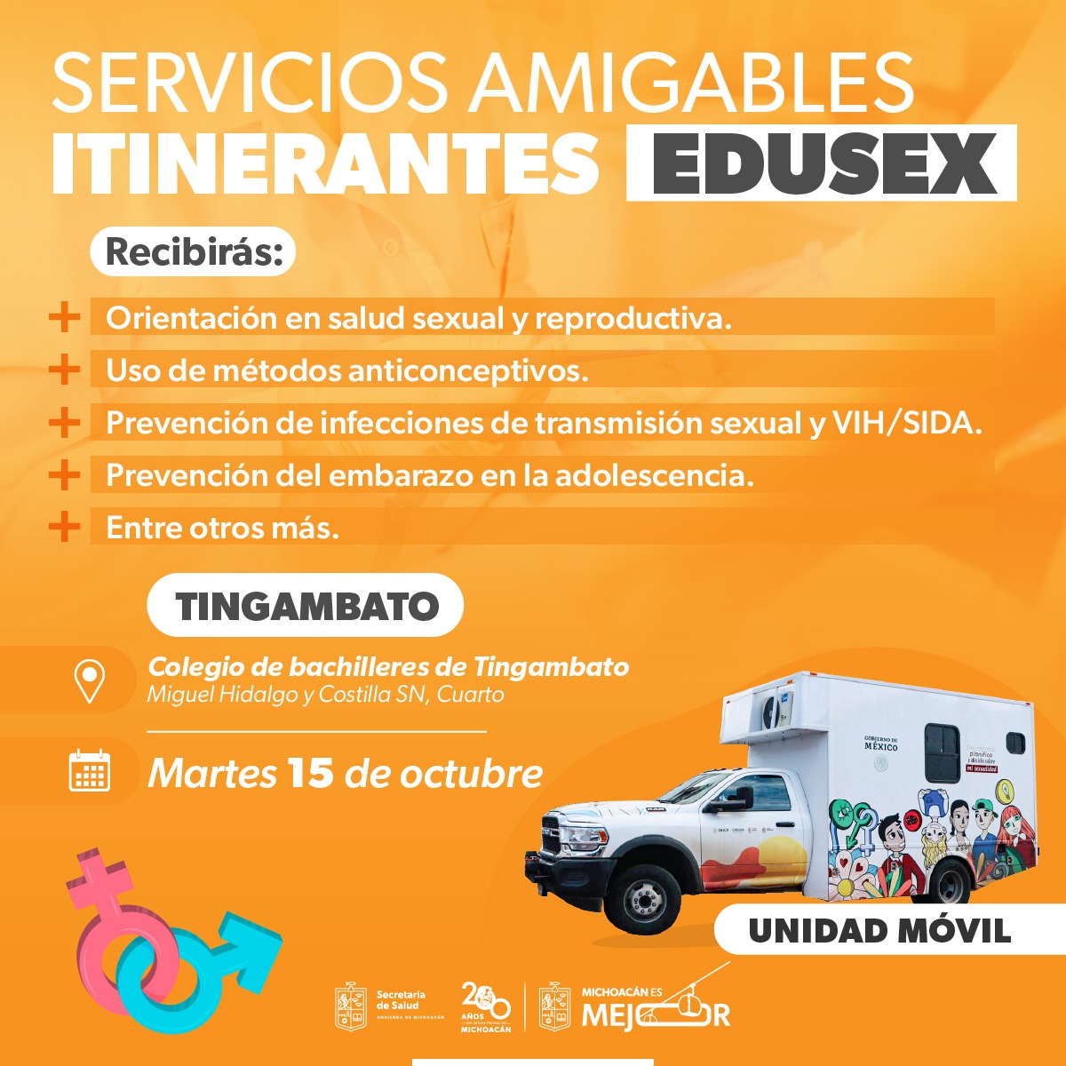 Anuncia SSM jornadas de salud sexual y reproductiva en Tingambato