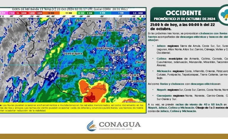 En alerta PC estatal ante tormenta tropical Kristy