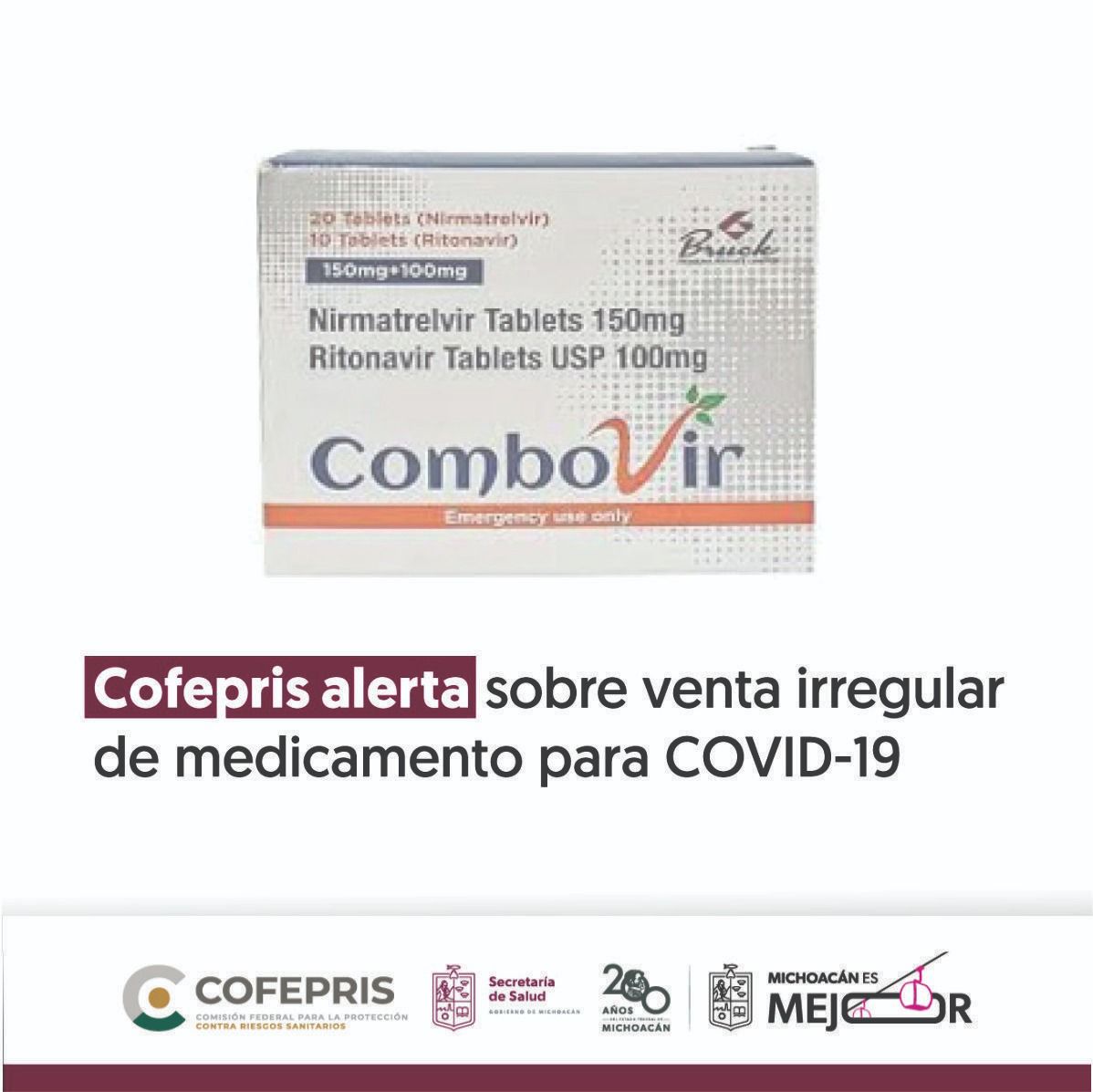 Alerta SSM sobre venta irregular de medicamento Combovir.