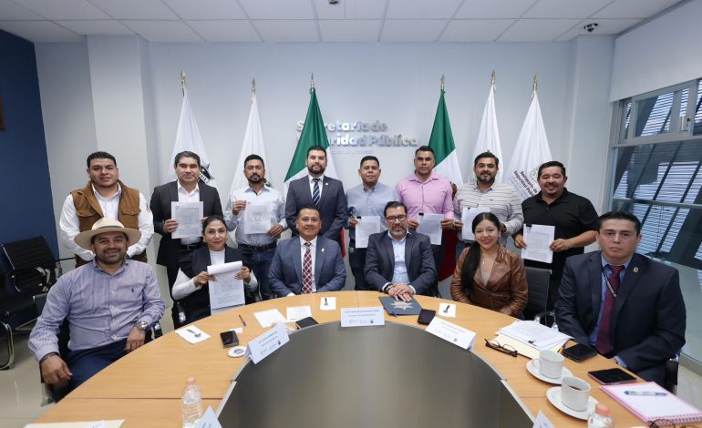 Diez municipios de Michoacán firman convenio de coordinación en seguridad