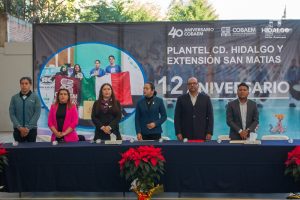 ​Jeovana Mariela Alcántar Baca, encabezó la ceremonia del Décimo Segundo Aniversario del COBAEM Plantel 90 Ciudad Hidalgo.