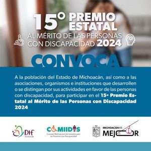 Últimos días de la convocatoria para el Premio Estatal al Mérito de las Personas con discapacidad.<br>