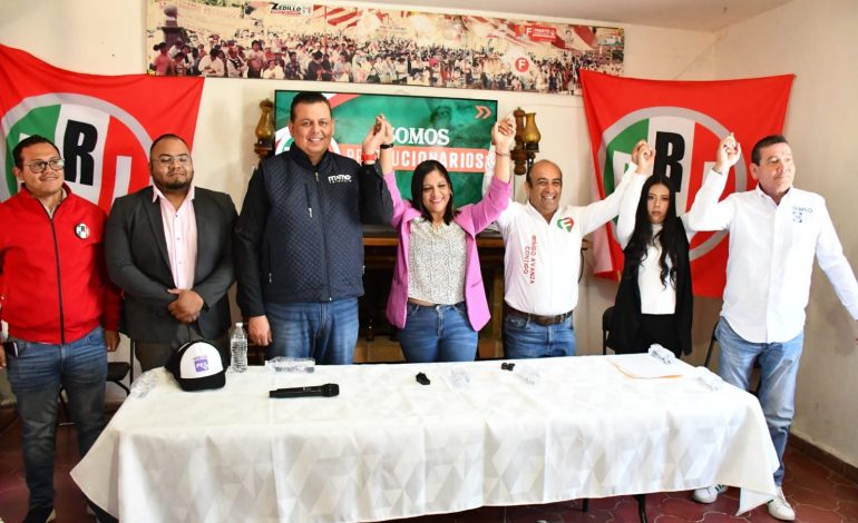 Declinan candidatas del PES y Tiempo por México a favor del PRI en Irimbo