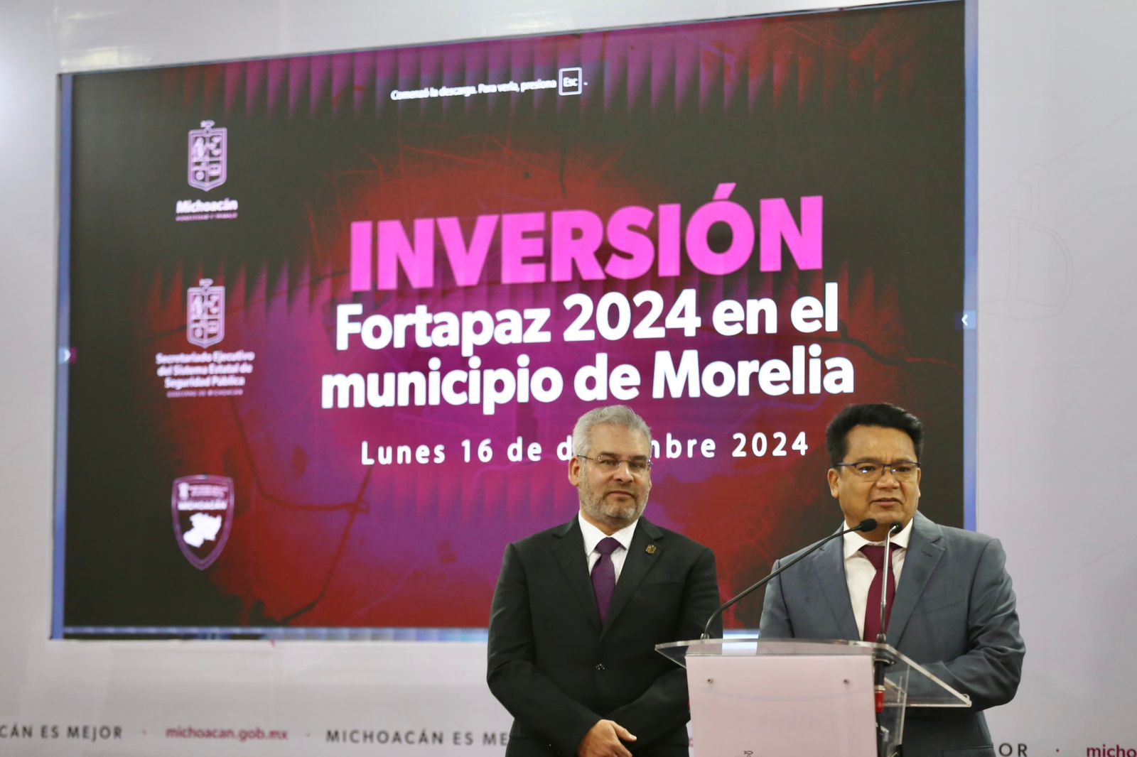 Invertidos más de 30 mdp del Fortapaz en Morelia durante 2024: César Erwin