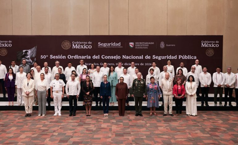 PRESIDENTA CLAUDIA SHEINBAUM HACE LLAMADO A GOBERNADORES Y GOBERNADORAS A TRABAJAR EN COORDINACIÓN A FAVOR DE LA SEGURIDAD EN EL PAÍS