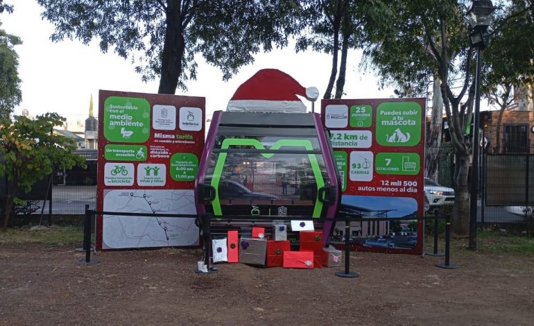 Súbete a la cabina del teleférico; está en la Villa Navideña del Ceconexpo