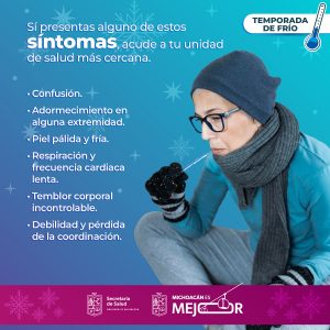 Ante la temporada de frío, SSM emite recomendaciones para prevenir la hipotermia