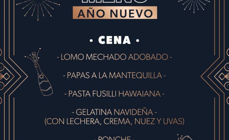 Este será el menú de Año Nuevo en barandilla