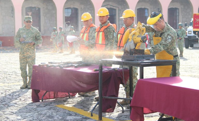 Sedena Destruye Más de 270 Armas de Fuego en Morelia, Refrendando el Compromiso con la Seguridad