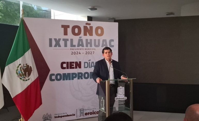 Toño Ixtláhuac emite mensaje por los 100 días de gobierno, llama a redoblar los esfuerzos ya que hay proyectos innovadores en pro de la ciudadanía