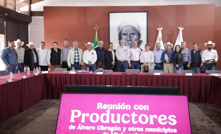 Bedolla y Sader inician trabajos con productores para apoyo al campo.