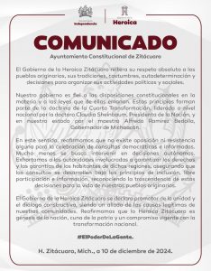 Gobierno de la Heroica Zitácuaro reafirma su compromiso con los Pueblos Originarios