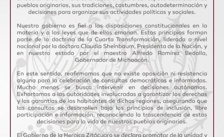 Gobierno de la Heroica Zitácuaro reafirma su compromiso con los Pueblos Originarios