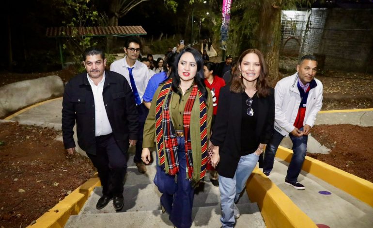 Gladyz Butanda inaugura sendero seguro en Jesús del Monte.