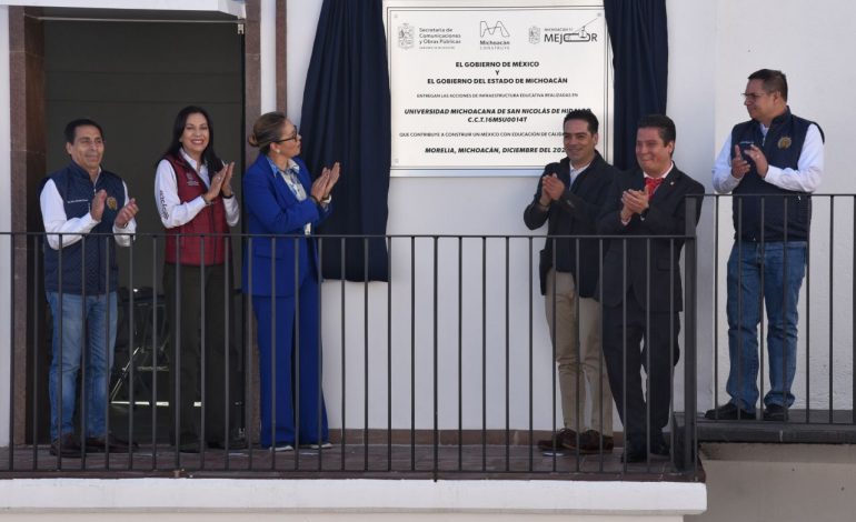 SCOP inaugura ampliación en Facultad de Letras de la UMSNH