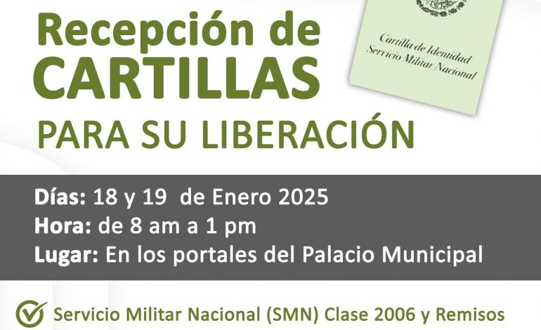 Personal de la 21 Zona Militar instalarán puesto de recepción de cartillas para su liberación