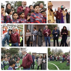 Bedolla inaugura primera etapa del Parque Espazio 200 en Morelia.