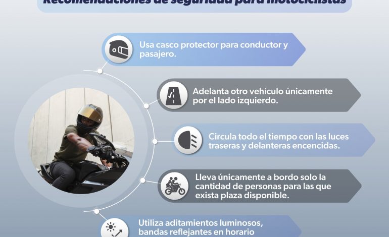 ¿Viajas en moto? Sigue estas recomendaciones de SSP para evitar accidentes