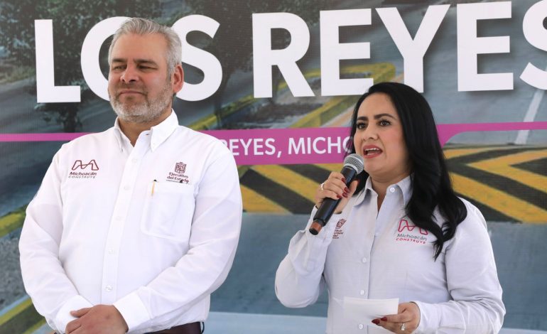 Con 2 grandes obras se apuesta por movilidad en Los Reyes y Tingüindín: Gladyz Butanda.