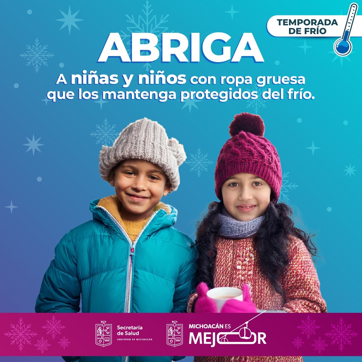 Sigue estas recomendaciones la SSM para proteger a estudiantes del frío.