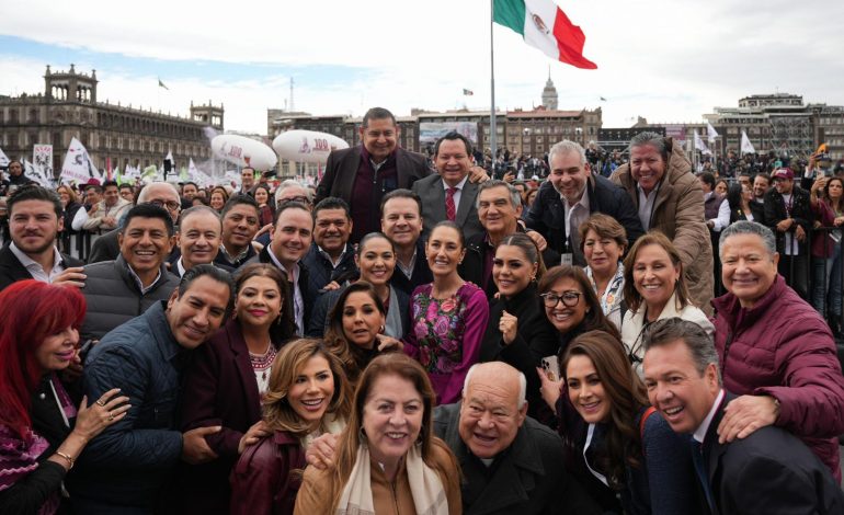 Promete Sheinbaum hospitales, autopistas, mejoras al Puerto LZC y planta de leche para Michoacán.