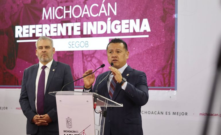 Recibirán 344 pueblos indígenas de Michoacán casi 470 mdp para infraestructura social.
