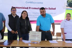 Autoridades Municipales, Educativas y de Salud, asistieron a la Certificación de la Comunidad de José Ma. Morelos, como Promotora de la Salud.