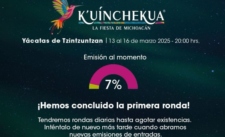 Estos son los horarios para conseguir tus boletos para la K’uínchekua