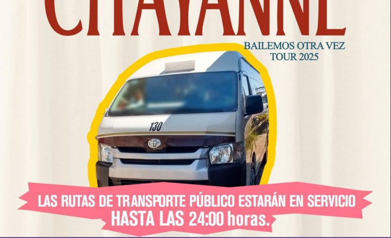 Transporte público ampliará servicio por concierto de Chayanne: Gladyz Butanda