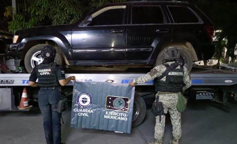 Aseguradas cuatro personas y fusiles en Apatzingán: SSP