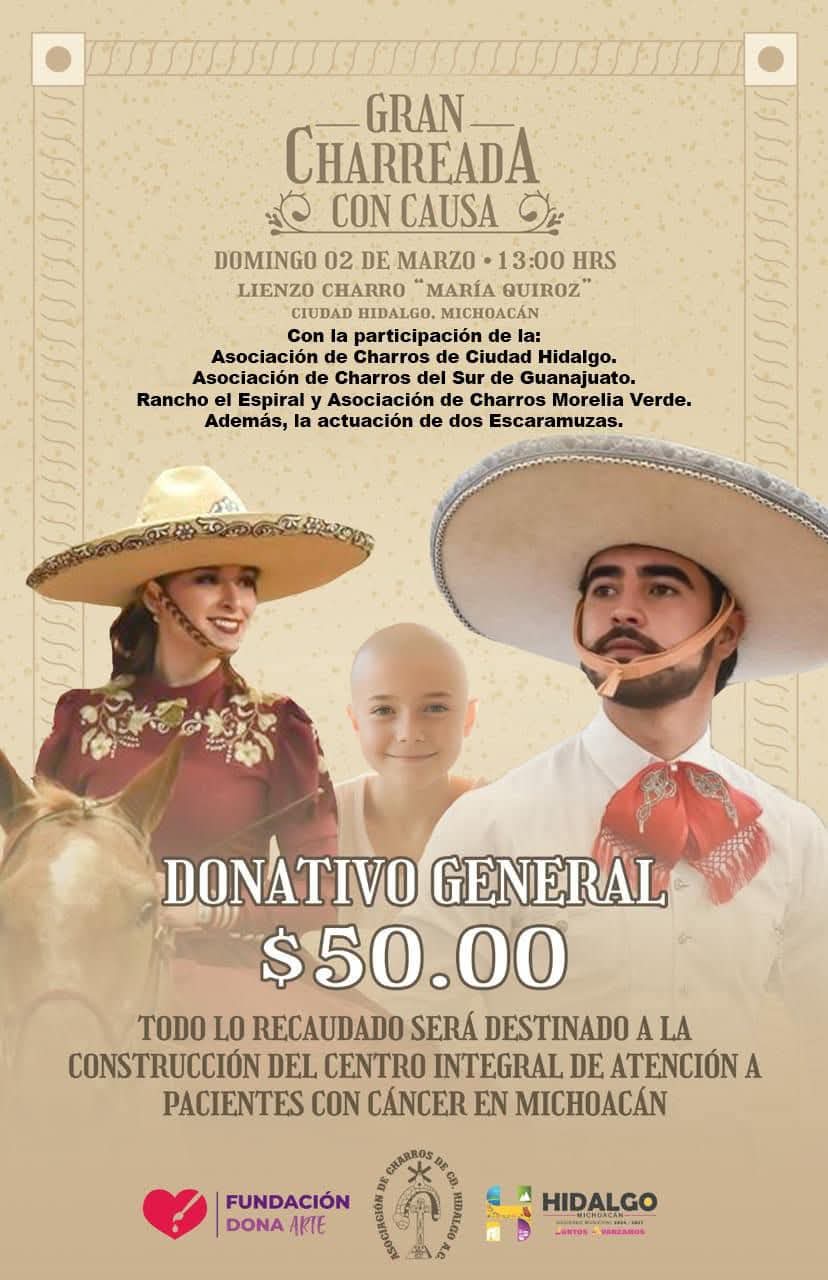 Jeovana Alcántar e Integrantes de la Fundación Dona-Arte, anuncia la Gran Charreada con causa.