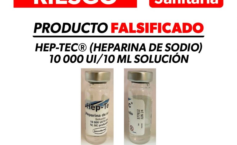 Alerta sobre falsificación del producto Hep-Tec: SSM