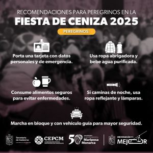 Protección Civil emite recomendaciones para Fiesta de Ceniza en Carácuaro: Segob