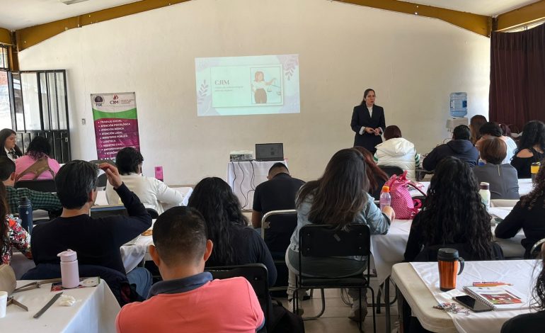 CJIM Morelia imparte actividades en materia de promoción de los derechos de las mujeres en escuela secundaria de Atapaneo