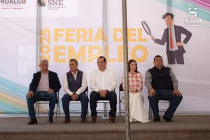 Autoridades Municipales y personal del Servicio Nacional del Empleo, asistieron a la Feria del Empleo en el Municipio de Hidalgo.