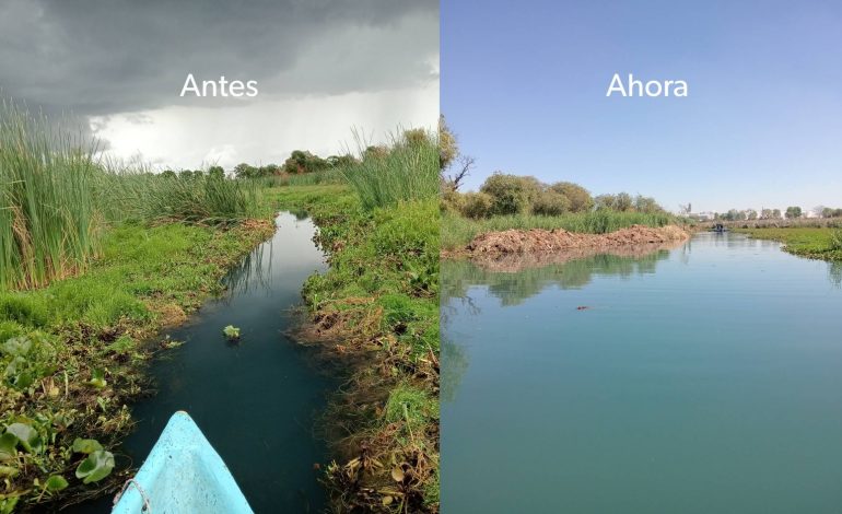 Avanza rescate de La Mintzita; extraídos más de mil metros cúbicos de maleza: Secma.