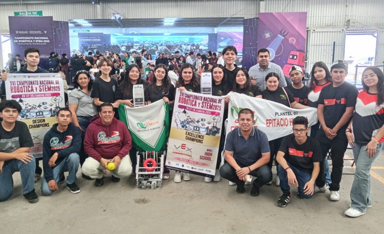 Talento imparable, alumnos de Cecytem arrasan en Nacional de Robótica