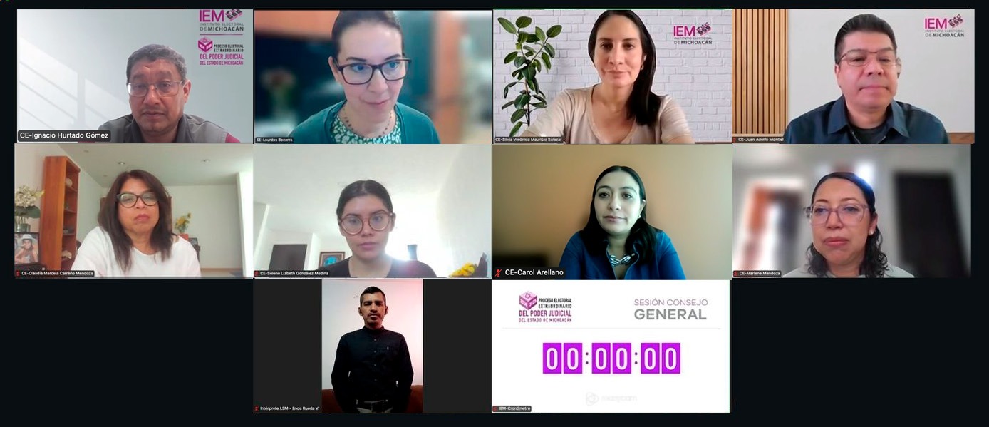 El IEM aprueba topes de gastos personales de campaña para las elecciones del Poder Judicial de Michoacán
