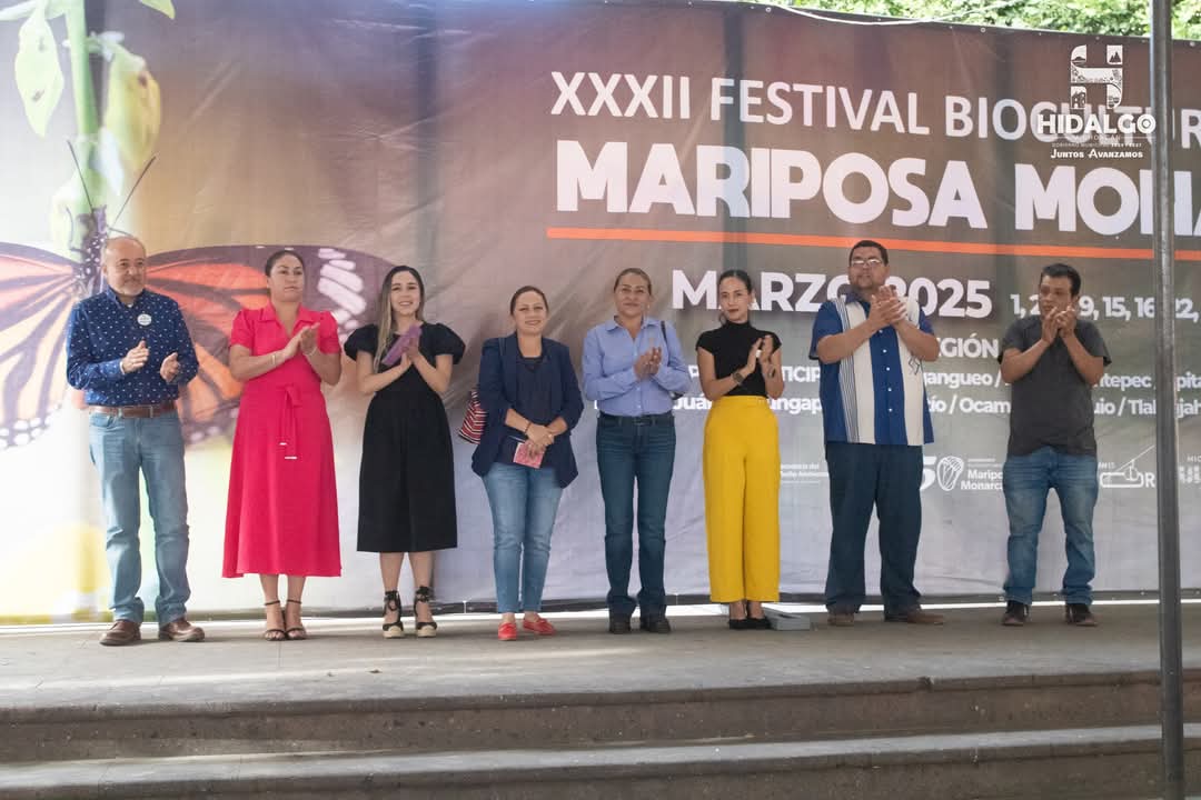 	En representación de Jeovana Alcántar, Fernanda Marín Monroy, inauguró las actividades culturales del XXXII Festival Biocultural de la Mariposa Monarca.