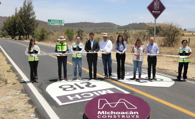 Inaugura Bedolla entronque carretero Zacapu-Panindícuaro; tras 15 años de abandono