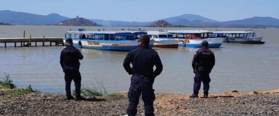 SSP refuerza operativo en lago de Pátzcuaro para evitar robo de agua.