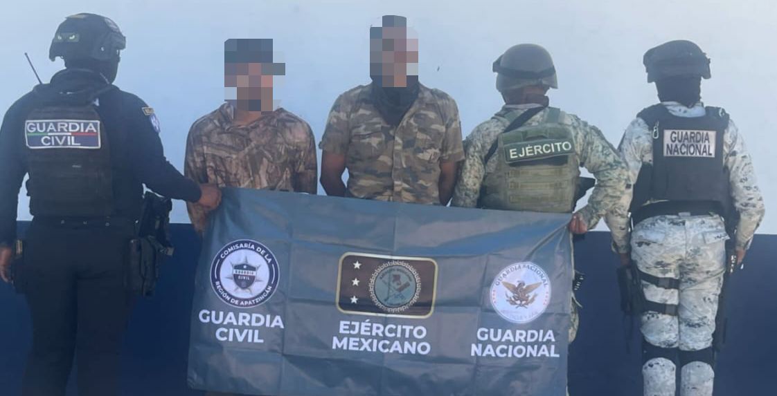 Detienen a dos personas armadas en Buenavista.