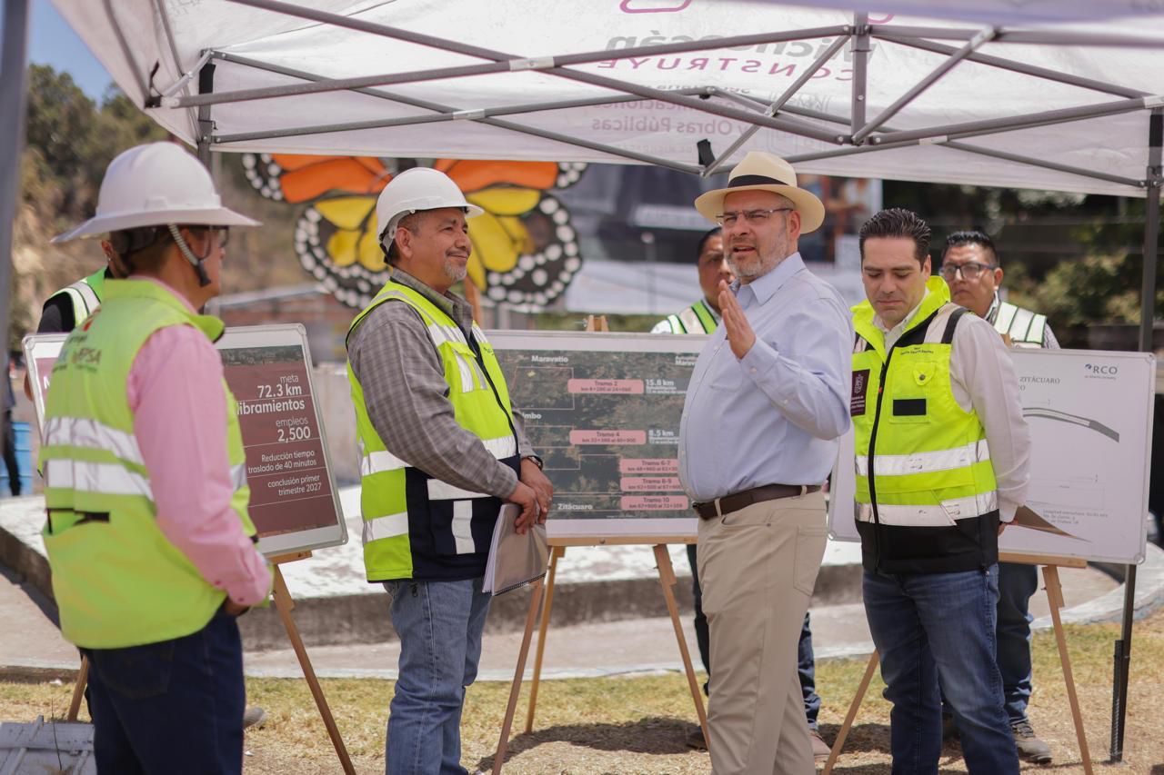 Distribuidor vial de autopista Zitácuaro-Maravatío, listo en octubre: Bedolla