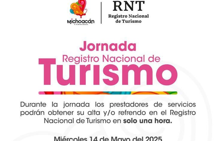 Llega jornada del Registro Nacional de Turismo a Lázaro Cárdenas y Apatzingán