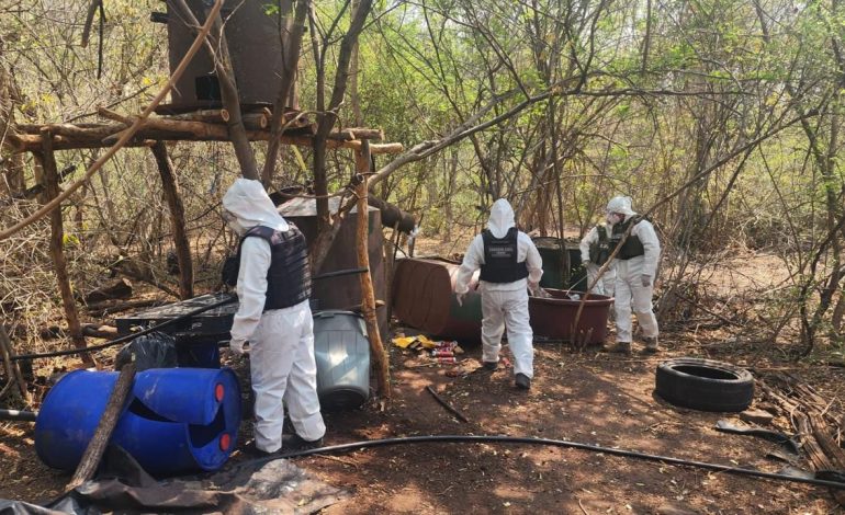 Asegura SSP otro laboratorio de drogas en La Huacana