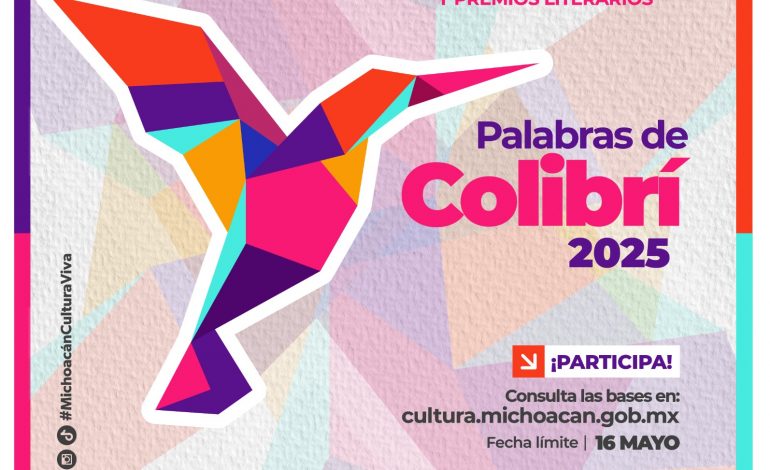 Últimos días para postularse a la convocatoria Palabras de Colibrí 2025